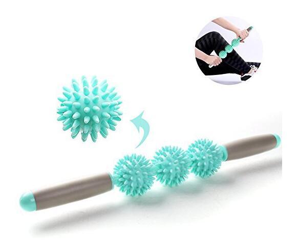 Color: Green - Anti Cellulite Massager Stick Anti-Cellulite Trigger Point Stick Body Foot Face Leg Slimming Massage Muscle Roller - FSSA Global Bullet