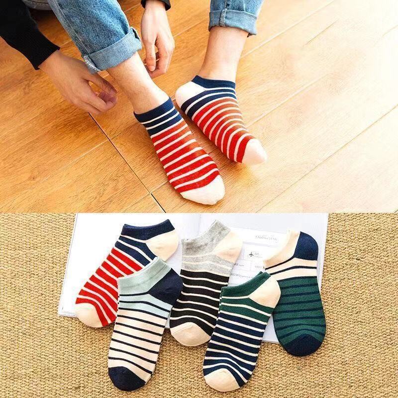 Summer Thin Shallow Mouth Boat Socks Ladies Cotton Socks - Color: Photo Color, style: 3 Style, quantity: 10pairs in a pack