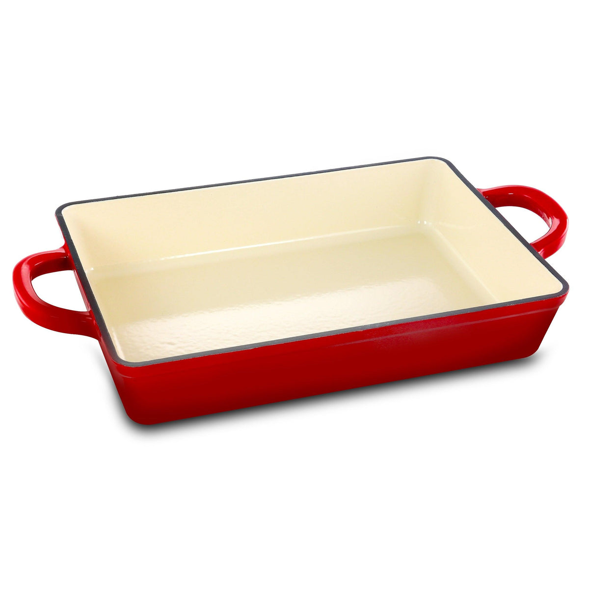 Crock Pot Artisan 13 in. Enameled Cast Iron Lasagna Pan in Scarlet Red FSSA Global B