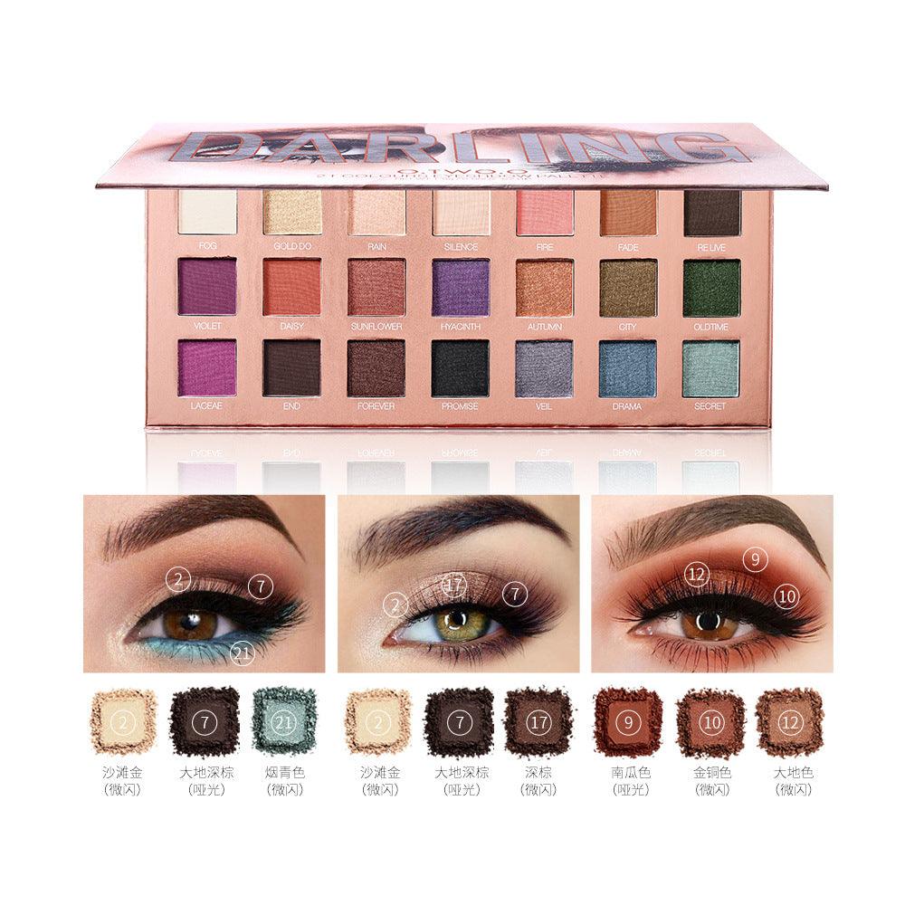 Eyeshadow Palette 21 Color Pearly Matte Glittering Mashed Potatoes Makeup Box FSSAGlobalBullet