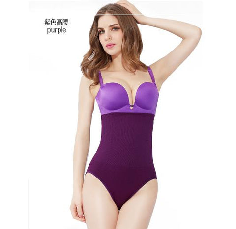 Color: Purple, Size: M L 3 pcs - Seamless Hip Shaping Body Pants