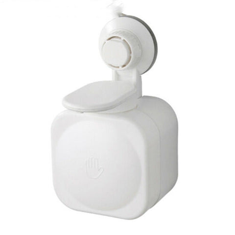 Bathroom Waterproof Wall Mount Liquid Soap Dispenser Portable Press Plastic Box