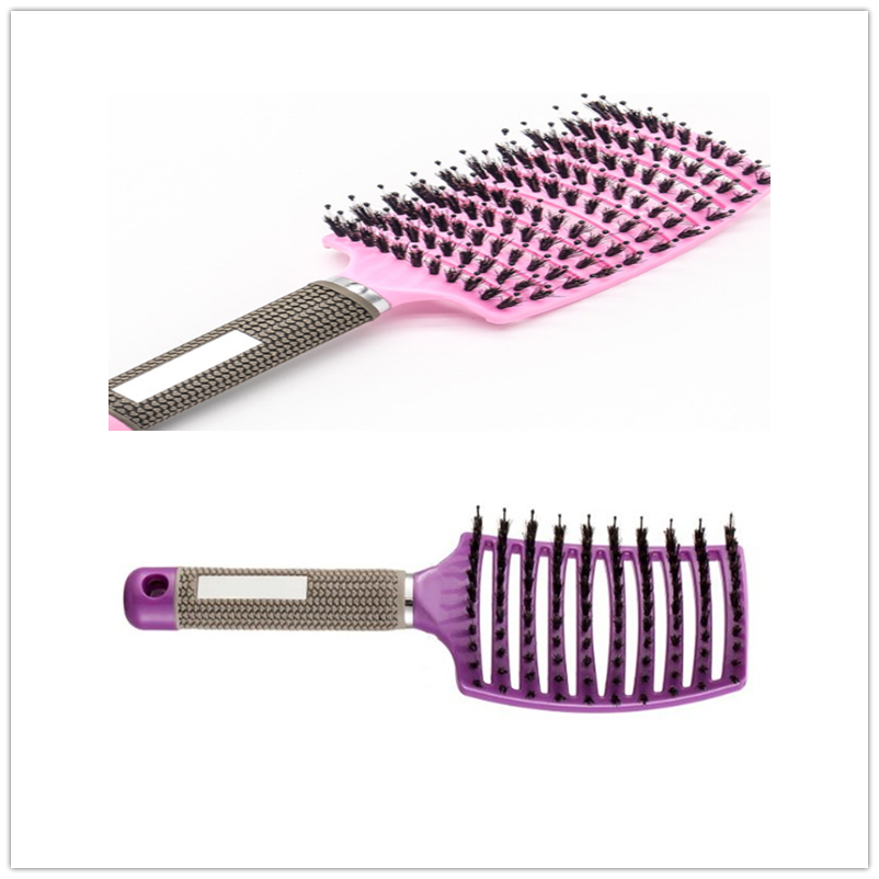 Hairbrush Anti Klit Brushy Haarborstel Women Detangler Hair Brush Bristle Nylon Scalp Massage Tangle Teaser Hair Brush Comb - Color: 9, brush: Brush, quantity: Set