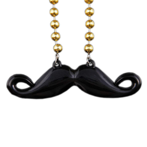 Funky Mustache Beaded Necklace Pack of 12 - FSSA Global Bullet