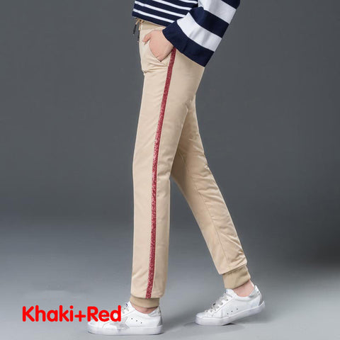 Color: Khaki pink, Size: S - Women's winter down pants