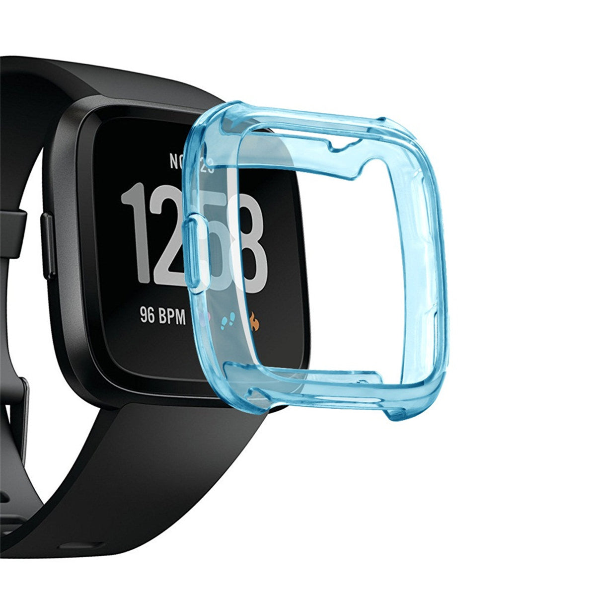 Anti-Scratch Front Case TPU Cover Screen Protector For Fitbit Versa