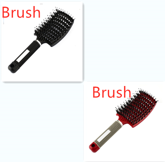 Hairbrush Anti Klit Brushy Haarborstel Women Detangler Hair Brush Bristle Nylon Scalp Massage Tangle Teaser Hair Brush Comb - Color: 2, brush: Brush, quantity: Set