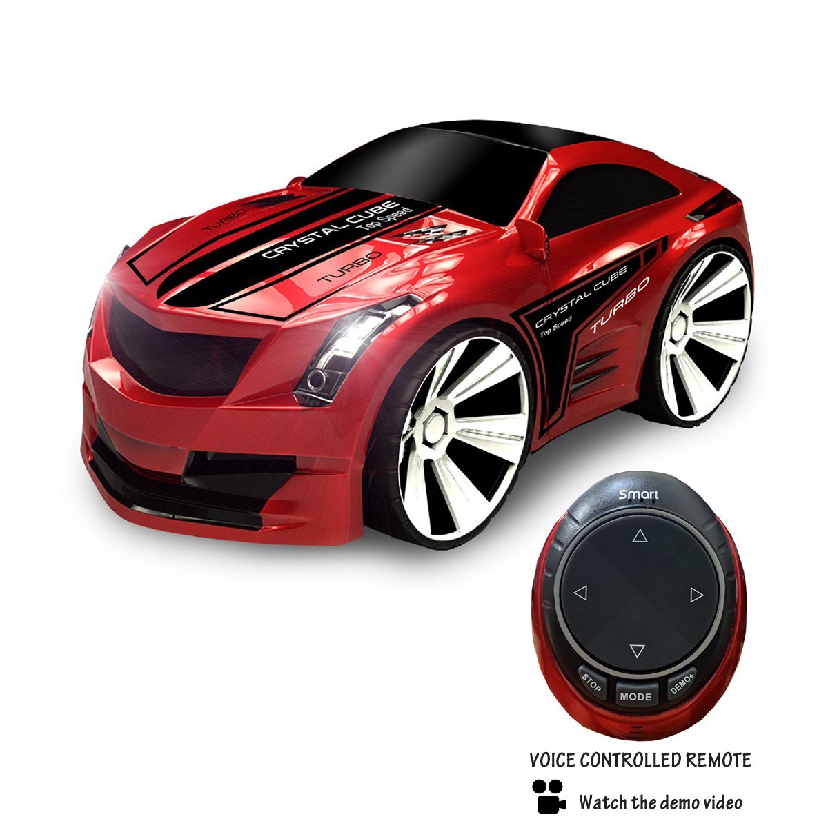 COLOR: RED - Turbo Racer Voice Activated Remote Control Sports Car - FSSA Global Bullet