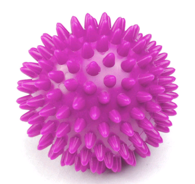 Hard thorn massage ball hand holding thorn ball touch training ball pvc acupressure massage ball yoga ball - Color: Purple2, Size: 6.5cm