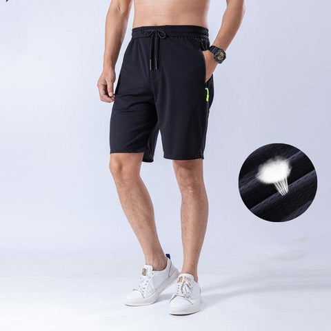 Color: Black, Size: XL - Sports, Running, Fitness, Quick-Drying, Breathable, Five-Fifth Pants - FSSA Global Bullet
