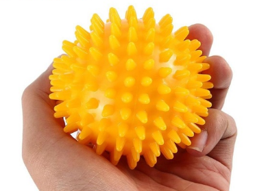 Hard thorn massage ball hand holding thorn ball touch training ball pvc acupressure massage ball yoga ball - Color: Yellow, Size: 8cm