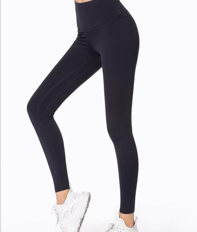 Color: Midnight blue, Size: S - High waist tights sports pants women's running fitness pants quick-drying nine pants high elastic yoga pants