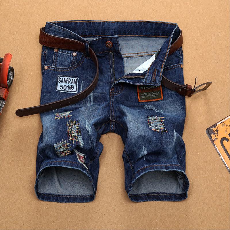 Color: A, Size: 29 - Five-Point Pants Summer Trend Jeans Exports High-Quality Men's Clothing - FSSA Global Bullet