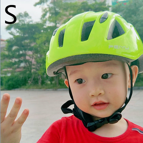 Color: Fluorescent Yellow, Size: S - Children's helmet equipment