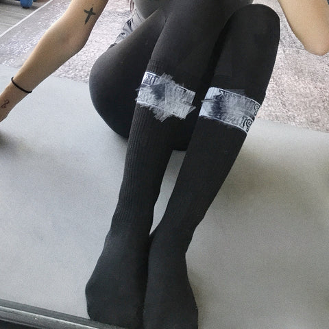 Fitness Cheerleading Yoga Sports Calf Socks Knee-Length Running In Tube Socks - Color: 14, Size: One size