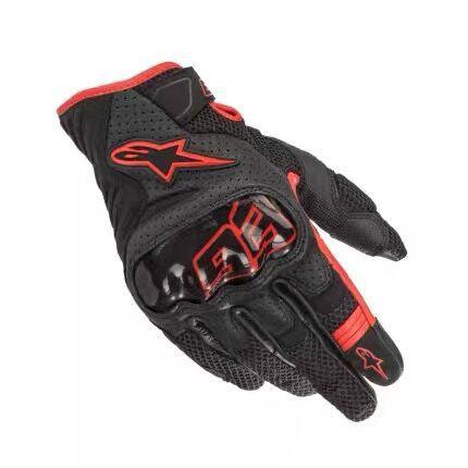 Color: Black Red 93, Size: XL - Motorcycle Riding Gloves Summer Mesh Breathable - FSSA Global Bullet