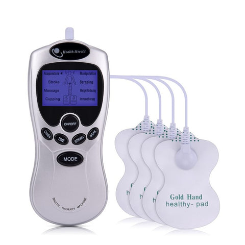 Color: A White, power: Battery 1 with 4 - Two-hole Blue Screen Digital Meridian Massager