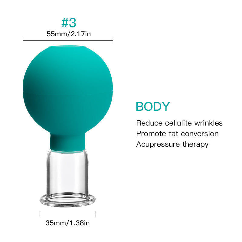 Color: No. 3 green ball - Plastic Cup Cupping Suction Ball Simple Portable Household Cupping Set Cupping Accessories