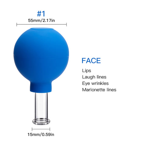 Color: No. 1 blue ball - Plastic Cup Cupping Suction Ball Simple Portable Household Cupping Set Cupping Accessories