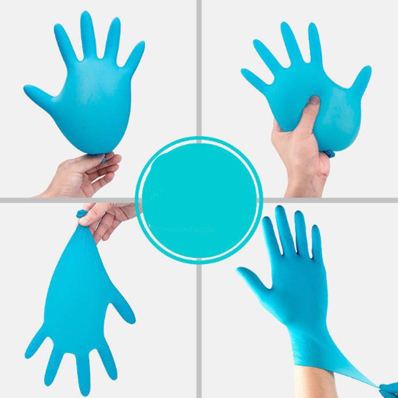 Boxed Removable Disposable Nitrile Gloves Powder-Free Blue - Color: PVC powderfree transparent