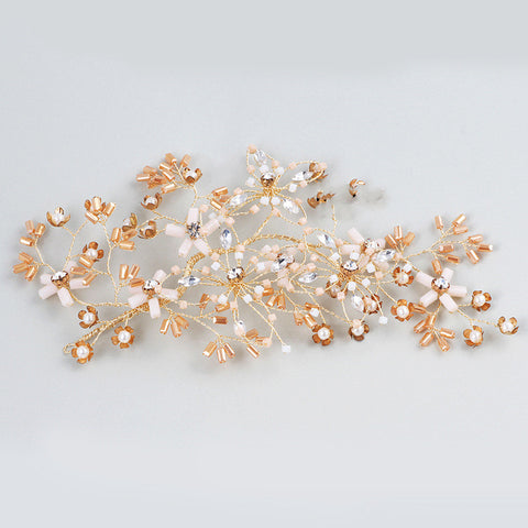 Color: D2169KC gold - Pearl Hair Band Photo Studio Wedding Travel Photography Dress Accessories
