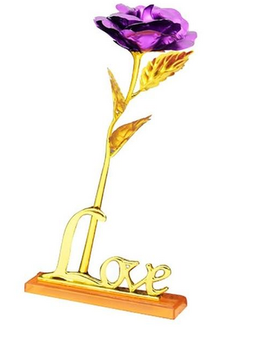 Color: Purple1 - gold rose gift