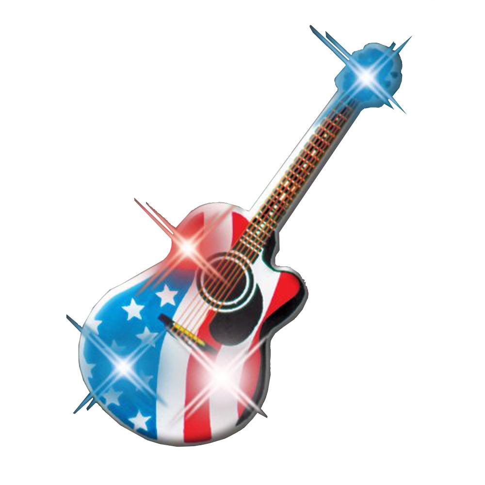 USA Guitar Flashing Body Light Lapel Pins FSSA Global B