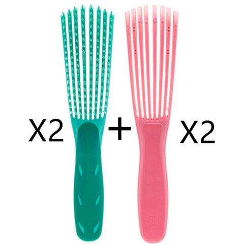 Color: 2Pink 2Light Blue - Octopus styling comb