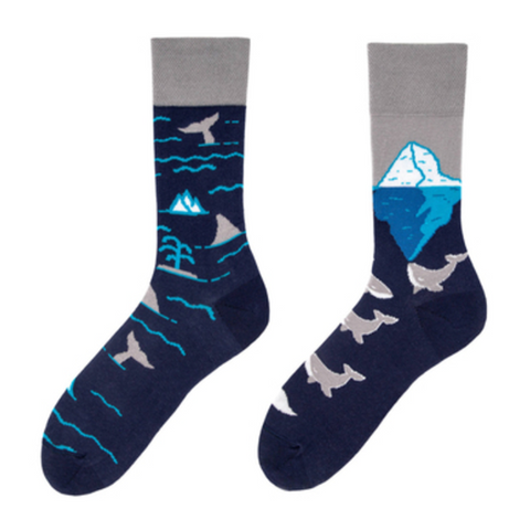 Color: B, Size: 36 43 - Asymmetric AB socks