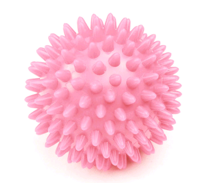Hard thorn massage ball hand holding thorn ball touch training ball pvc acupressure massage ball yoga ball - Color: Fink2, Size: 9cm