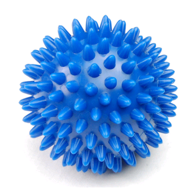 Hard thorn massage ball hand holding thorn ball touch training ball pvc acupressure massage ball yoga ball - Color: Blue2, Size: 9cm