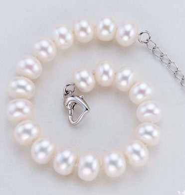 Color: White, Size: 6mm - Mixed color pearl bracelet
