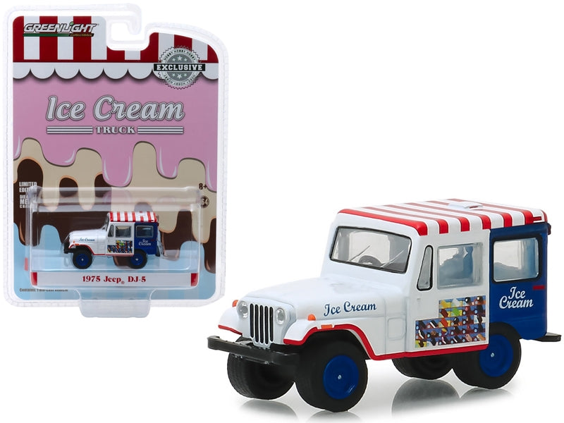 1975 Jeep DJ-5 Ice Cream Truck "Hobby Exclusive" 1/64 Diecast Model Car by Greenlight