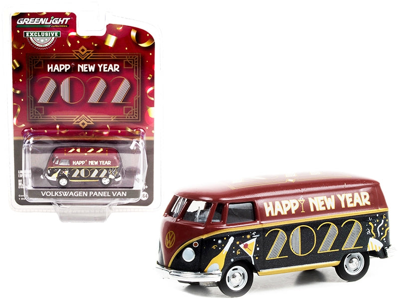 Volkswagen Panel Van "Happy New Year 2022" "Hobby Exclusive" 1/64 Diecast Model by Greenlight
