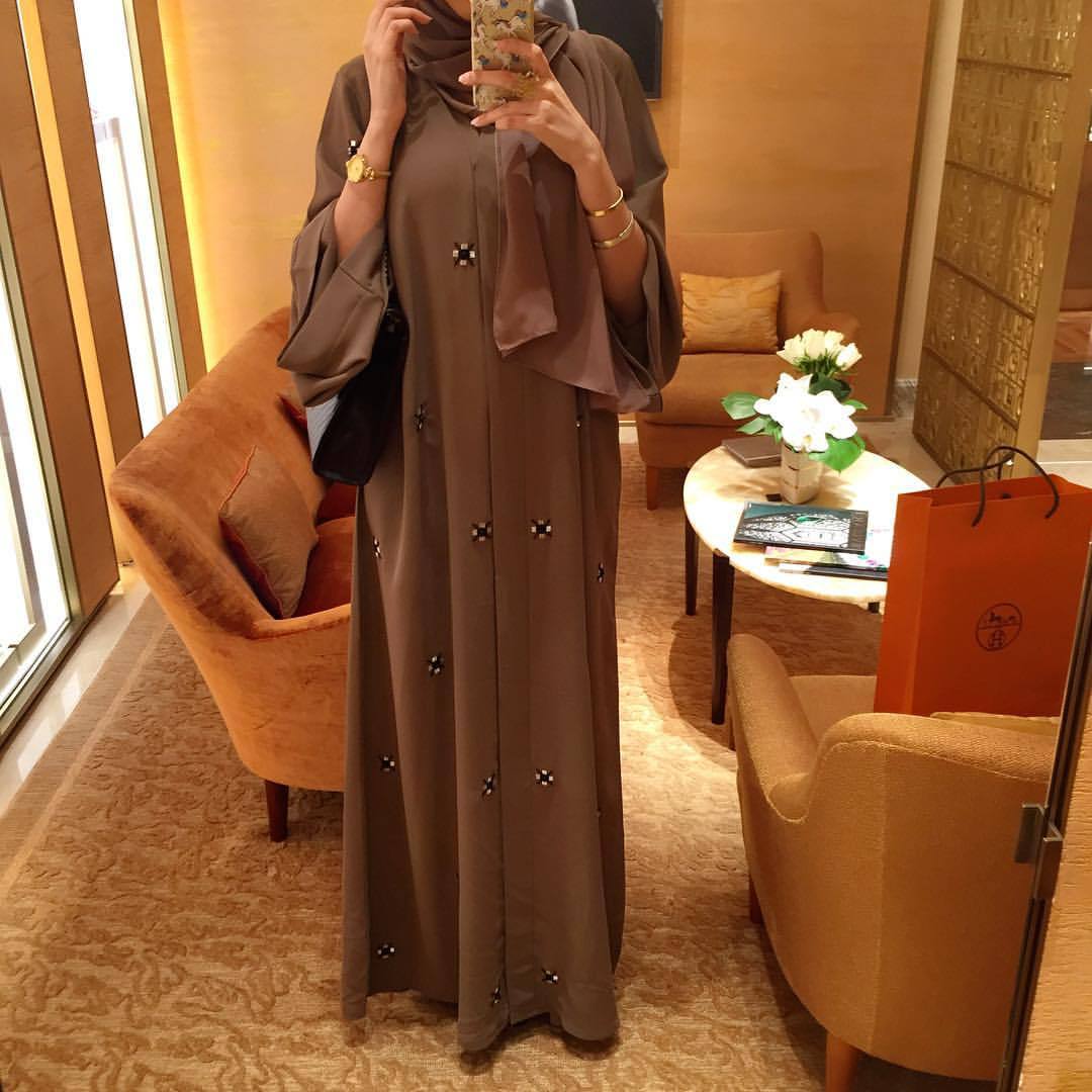 Beaded Islamic Cardigan Robe Dress
