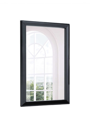 51" Black Rectangle Accent Mirror Wall Mounted With Frame