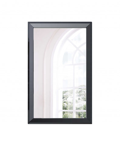 51" Black Rectangle Accent Mirror Wall Mounted With Frame