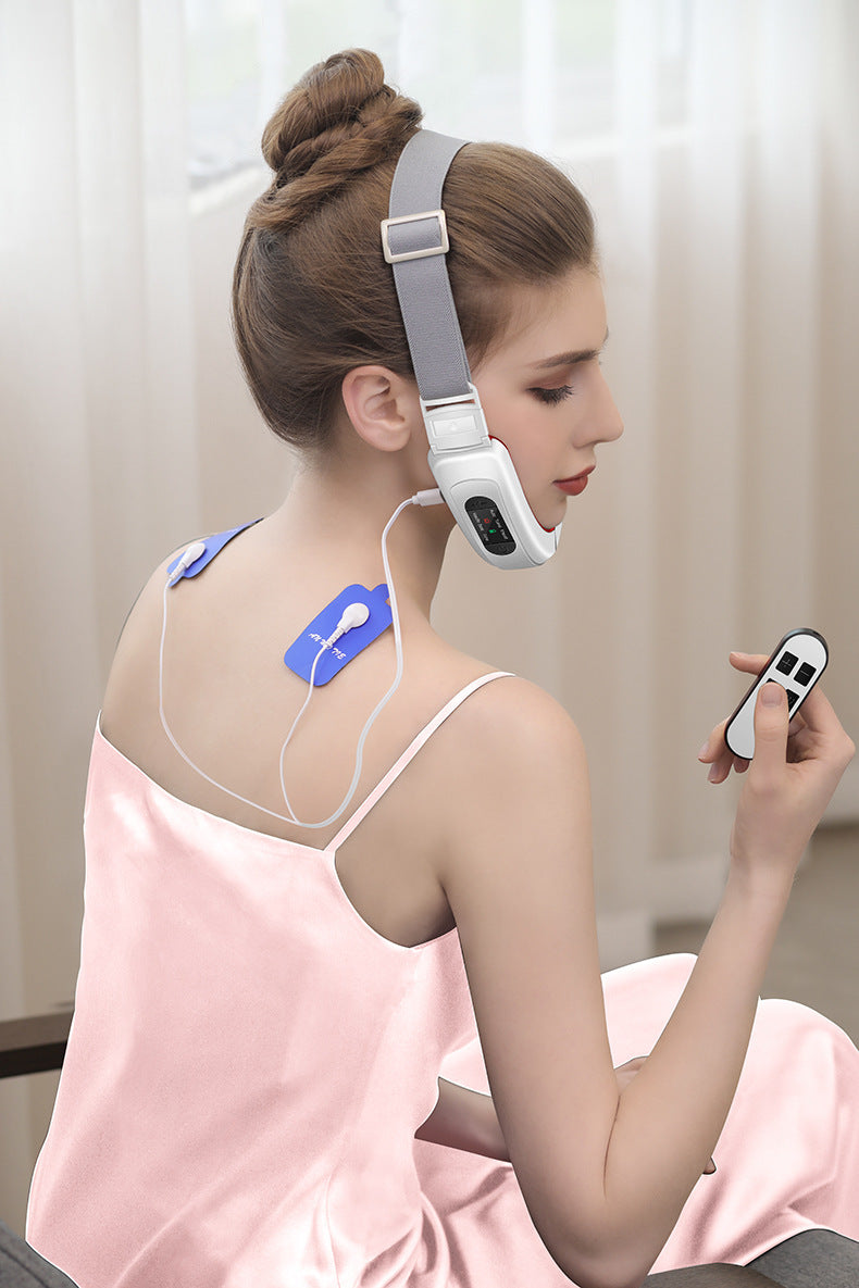 Color: White, style: B, power: USB - Face-lifting Instrument Micro Current Face-lifting Instrument Facial Electric Massager
