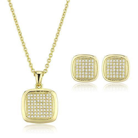 3W1269 - Brass Jewelry Sets Gold Women AAA Grade CZ Clear