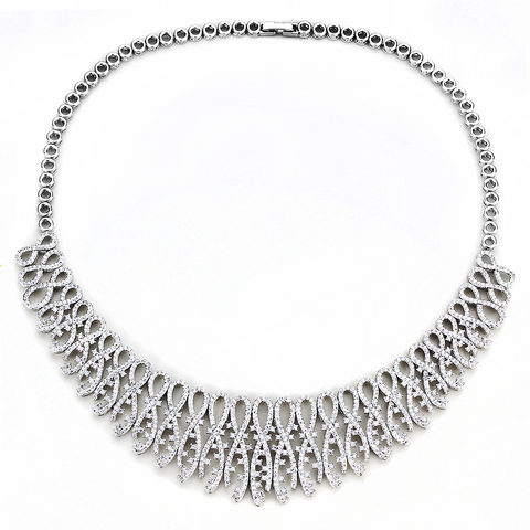 3W1432 - Brass Jewelry Sets Rhodium Women AAA Grade CZ Clear