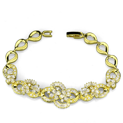 3W945 - Brass Jewelry Sets Gold Women AAA Grade CZ Clear
