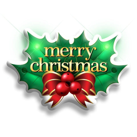 Merry Christmas Holly Flashing Blinky Body Light Lapel Pins FSSA Global B