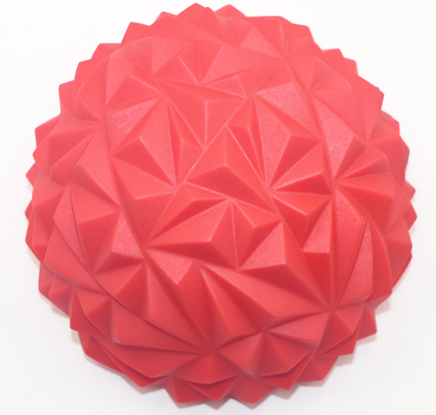 Hard thorn massage ball hand holding thorn ball touch training ball pvc acupressure massage ball yoga ball - Color: Red, Size: 16cm