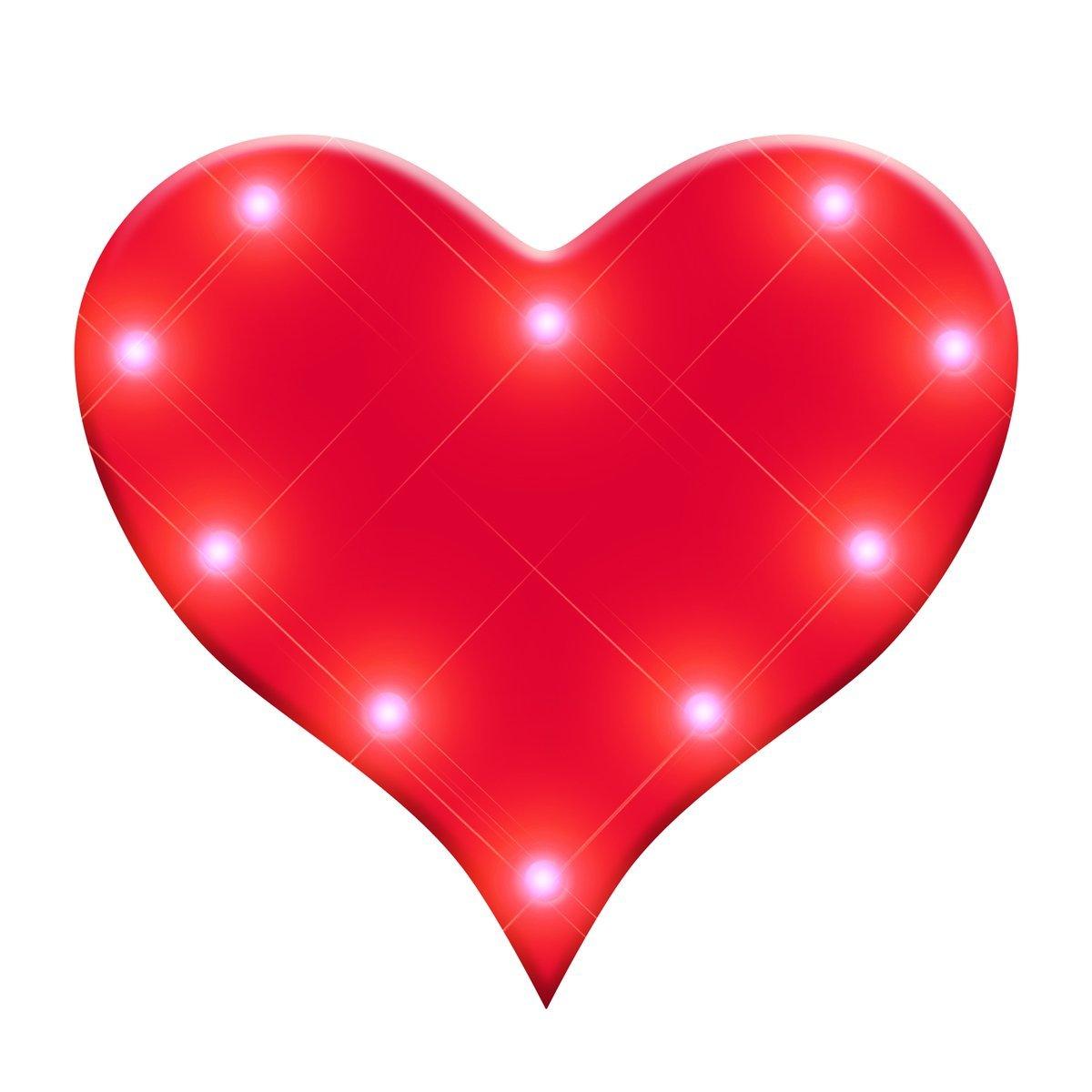 Red Heart Flashing Battery Operated Body Light Lapel Pins FSSA Global B