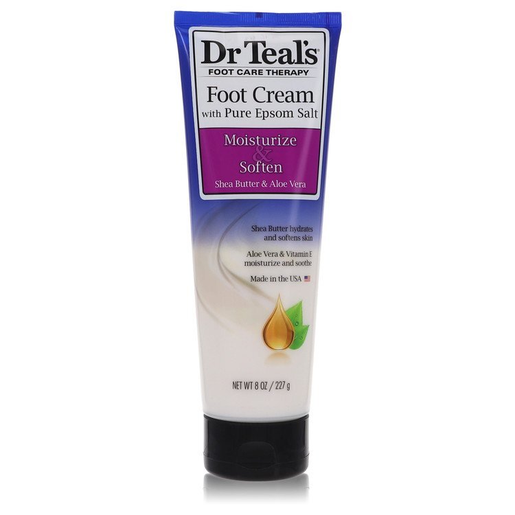 Dr Teal's Pure Epsom Salt Foot Cream by Dr Teal's Pure Epsom Salt Foot Cream with Shea Butter & Aloe Vera & Vitamin E 8 oz (Women) - FSSA Global Bullet