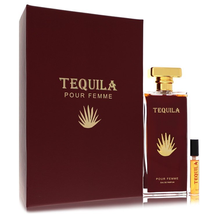 Tequila Pour Femme Red by Tequila Perfumes Eau De Parfum Spray + Free .17 oz Mini EDP Spray 3.3 oz (Women)