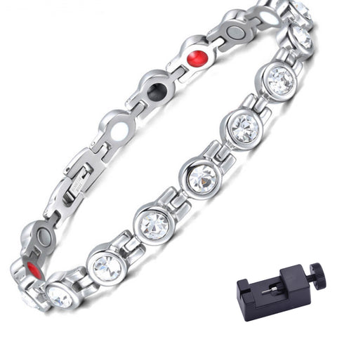 Color: White with tool - Magnet energy bracelet