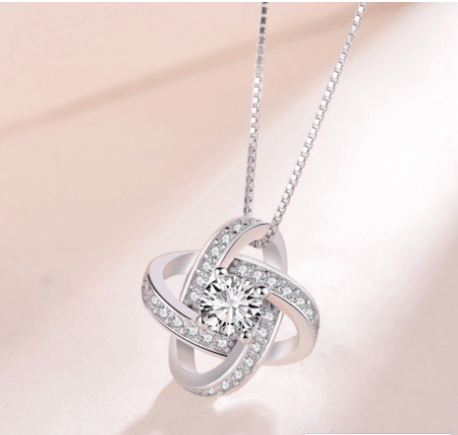 925 Sterling Silver Necklace For Women Forever Heart AAA Zircon Mosaic Necklaces & Pendants Gift FSSA Global Bullet