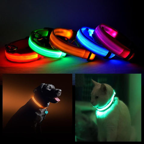 Color: RED,Size: LARGE - LED PET Safety Halo Style Collar - FSSA Global Bullet