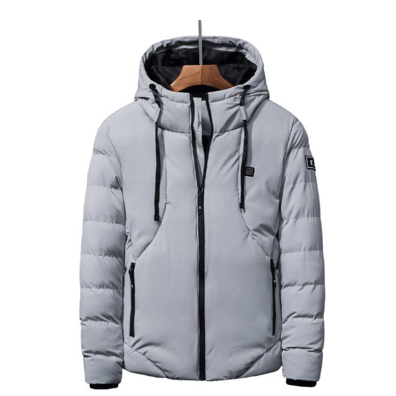New Men Women Cotton Coat USB Smart Electric Heated Jackets Winter Thicken Down Hooded Outdoor Hiking Ski Clothing 7XL FSSA Global Bullet